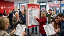 Santander Confirms Closure of 40 UK Bank Branches in April and May – See the Full List