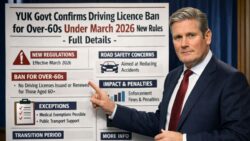 UK Govt Confirms Driving Licence Ban for Over-60s Under March 2026 New Rules - Full Details